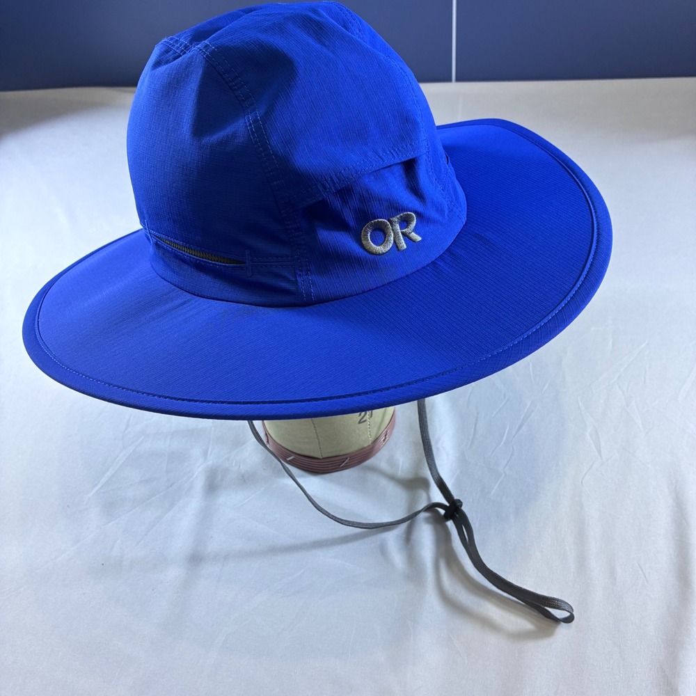 Outdoor Research Blue Sun Hat UPF 50+ Wide Brim Hiking Fishing Medium NWT